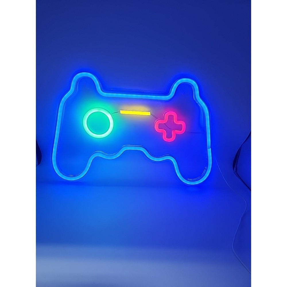Gamepad Neon‎ Sign LED Wall Light USB Or Battery Powered Gamer Room Decor Blue